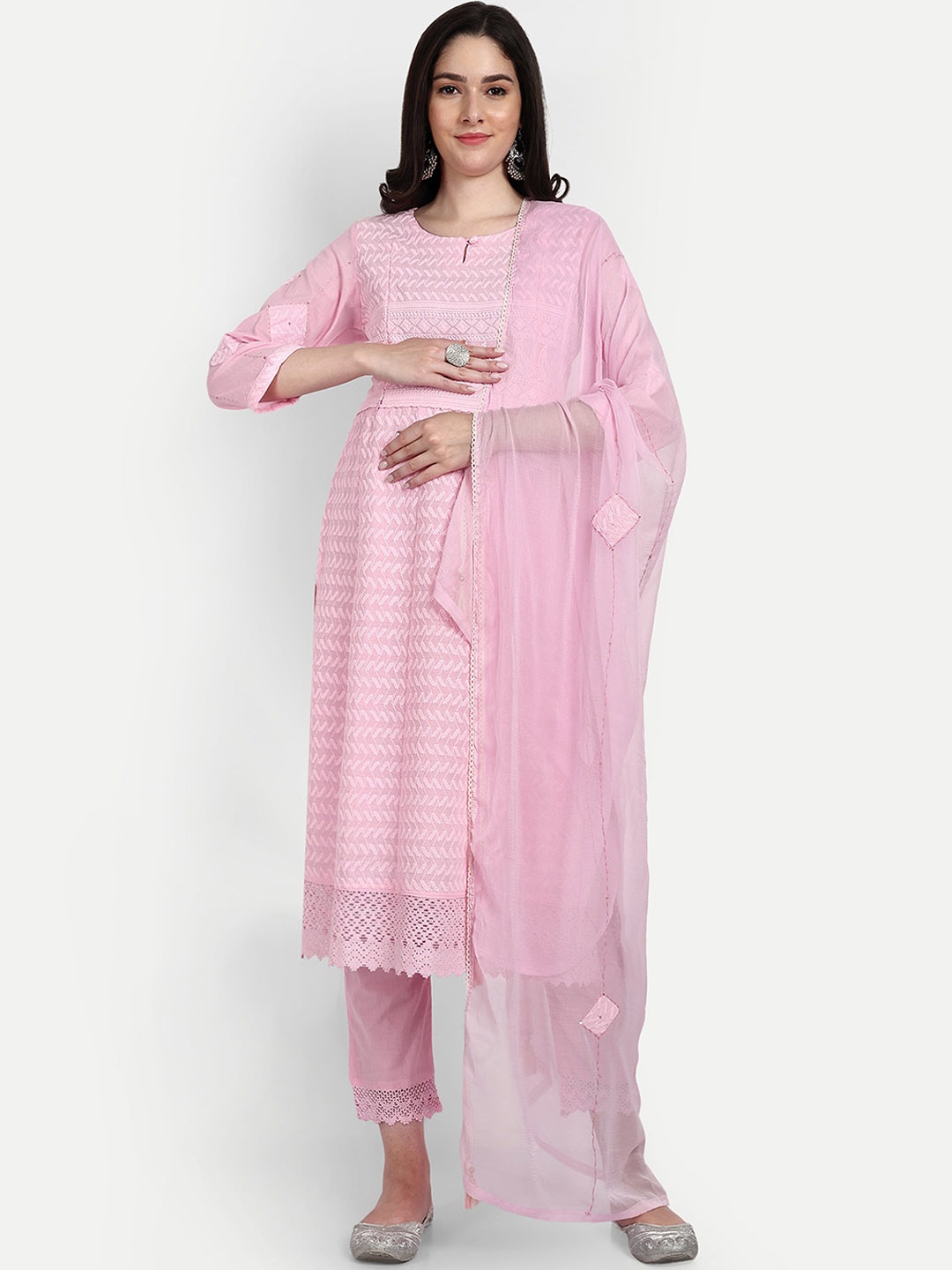 mumzhug Ethnic Motifs Embroidered Pure Cotton Maternity Kurta With Trousers & Dupatta, Pink
mumzhug Ethnic Motifs Embroidered Pure Cotton Maternity Kurta With Trousers & Dupatta, Pink