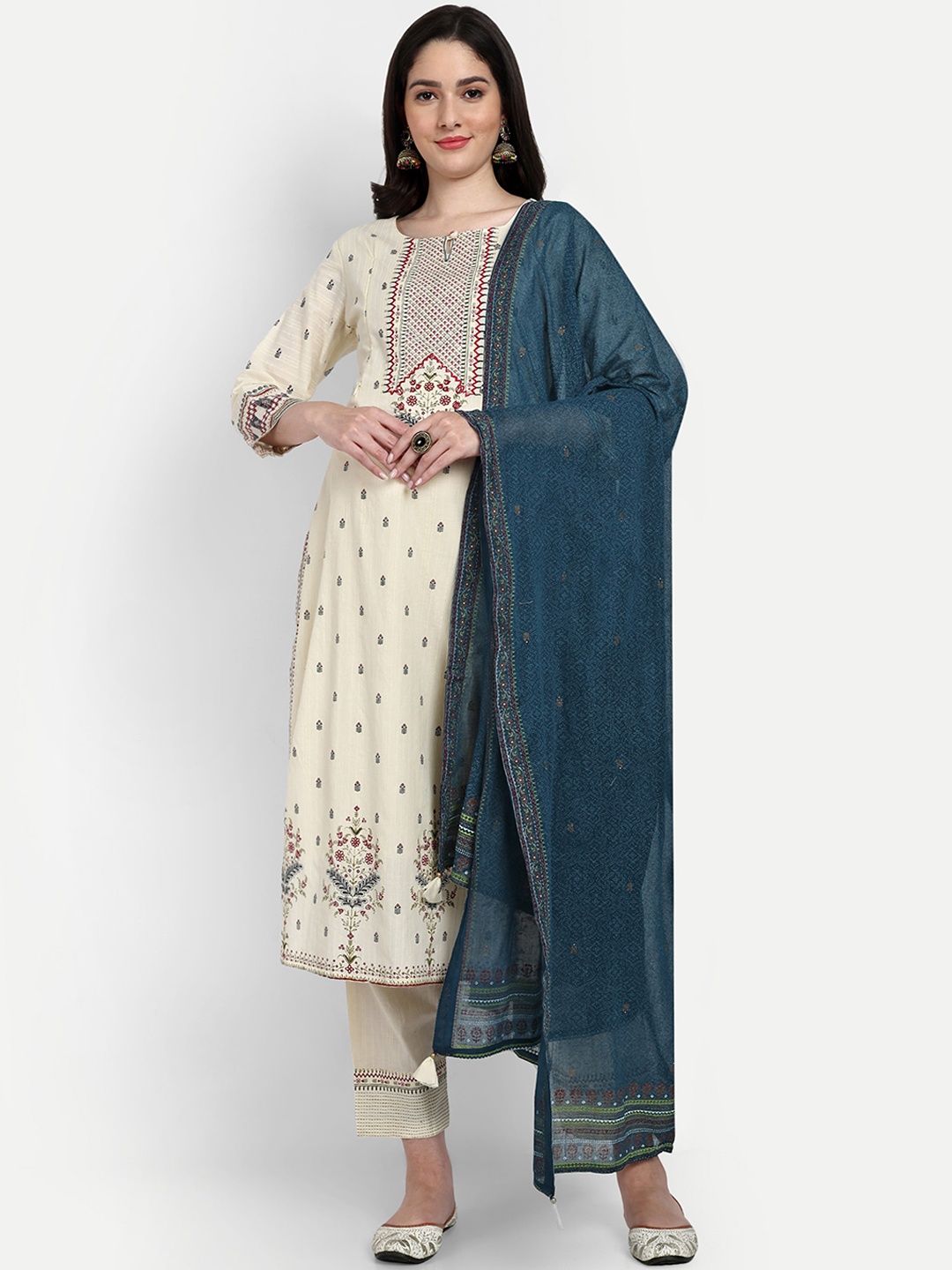 mumzhug Ethnic Motifs Embroidered Pure Cotton Maternity Kurta With Trousers & Dupatta, Off white
mumzhug Ethnic Motifs Embroidered Pure Cotton Maternity Kurta With Trousers & Dupatta, Off white