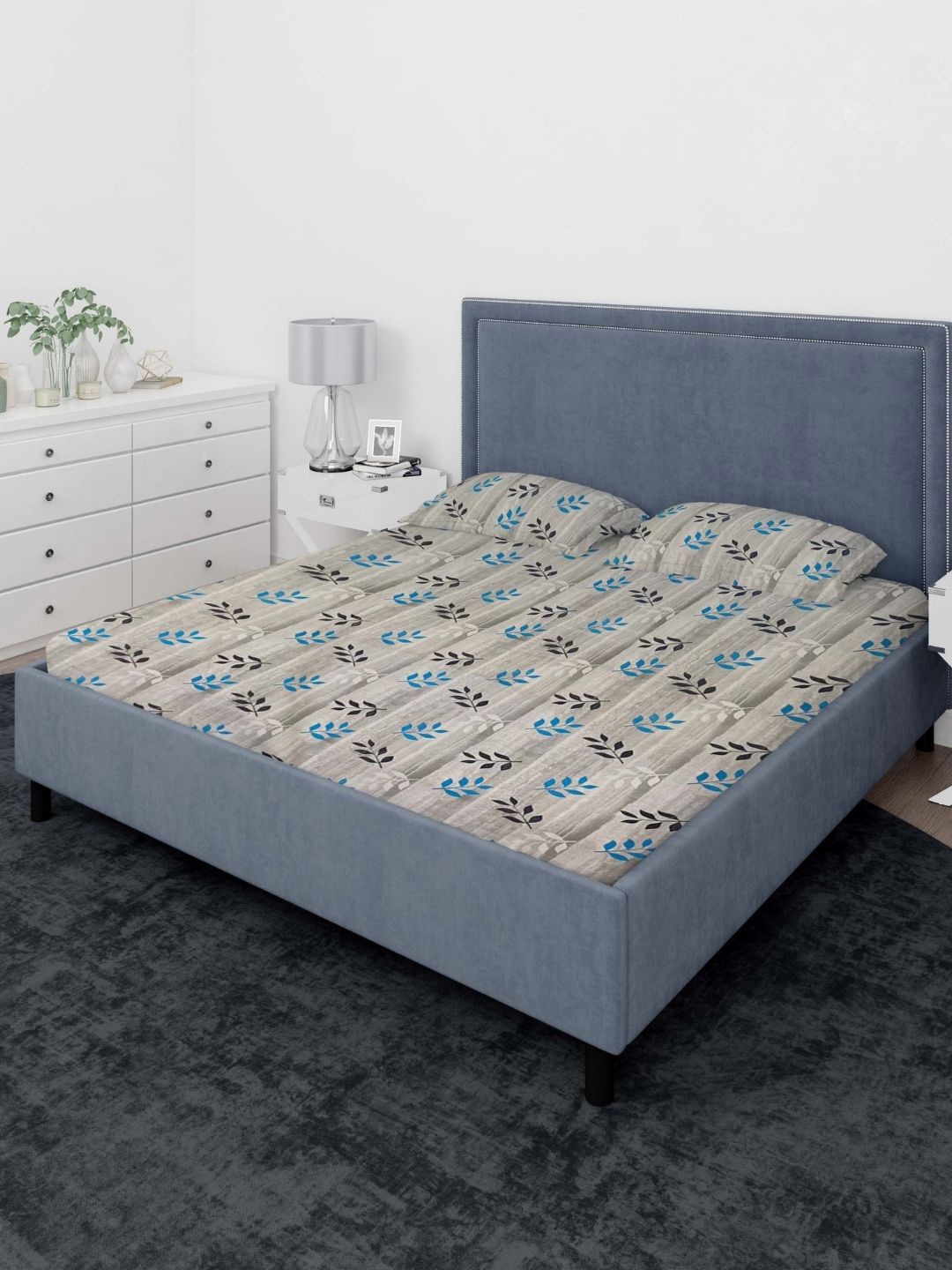 Sleeping Owls- because your sleep matters Blue Print 140 TC King Bedsheet & Pillow Covers
Sleeping Owls- because your sleep matters Blue Print 140 TC King Bedsheet & Pillow Covers