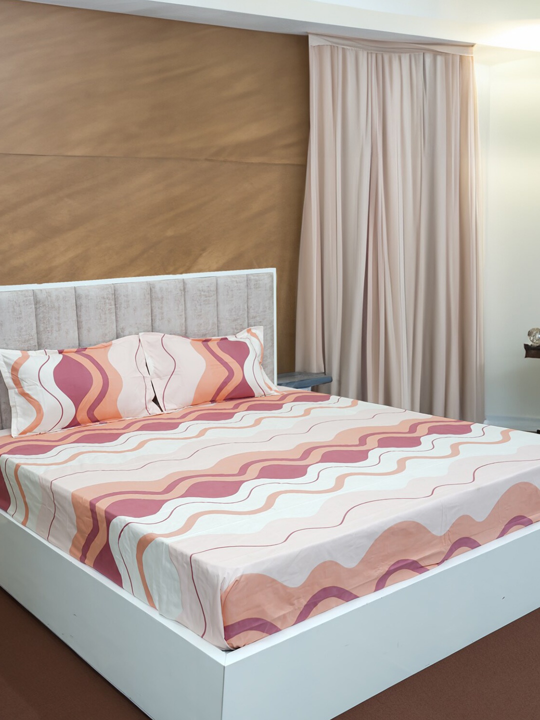 BELLA TRUE Pink & White Striped Microfiber 210 TC Flat King Bedsheet With 2 Pillow Covers
BELLA TRUE Pink & White Striped Microfiber 210 TC Flat King Bedsheet With 2 Pillow Covers