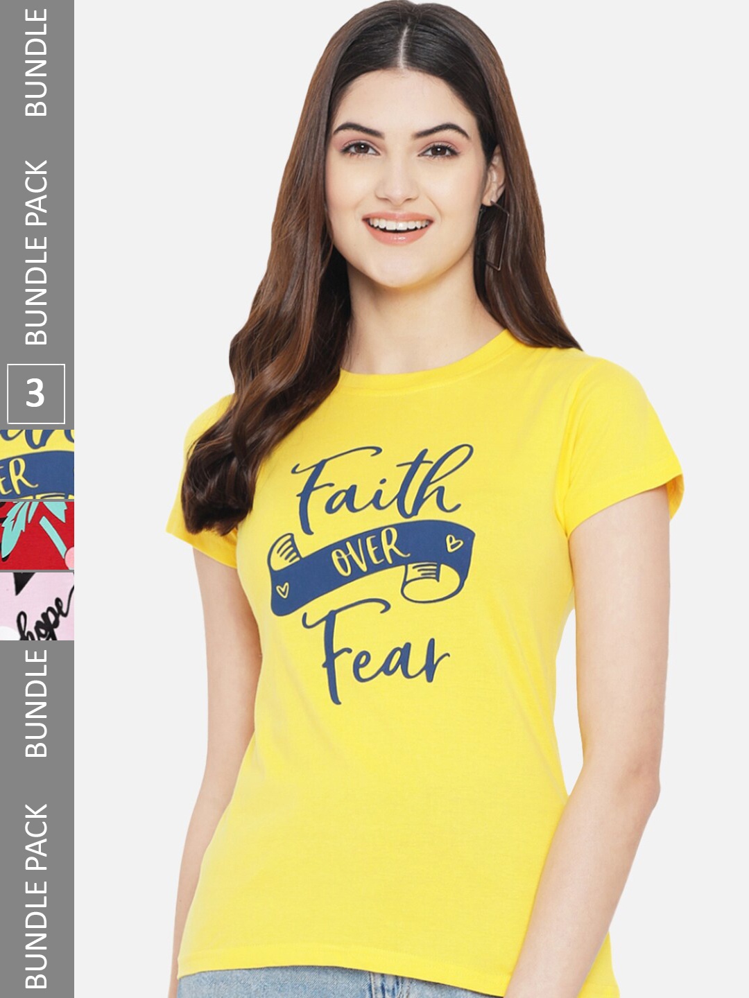 Fabflee Pack Of 3 Typography Printed Round Neck Casual Knitted Cotton T-shirts, Yellow
Fabflee Pack Of 3 Typography Printed Round Neck Casual Knitted Cotton T-shirts, Yellow
