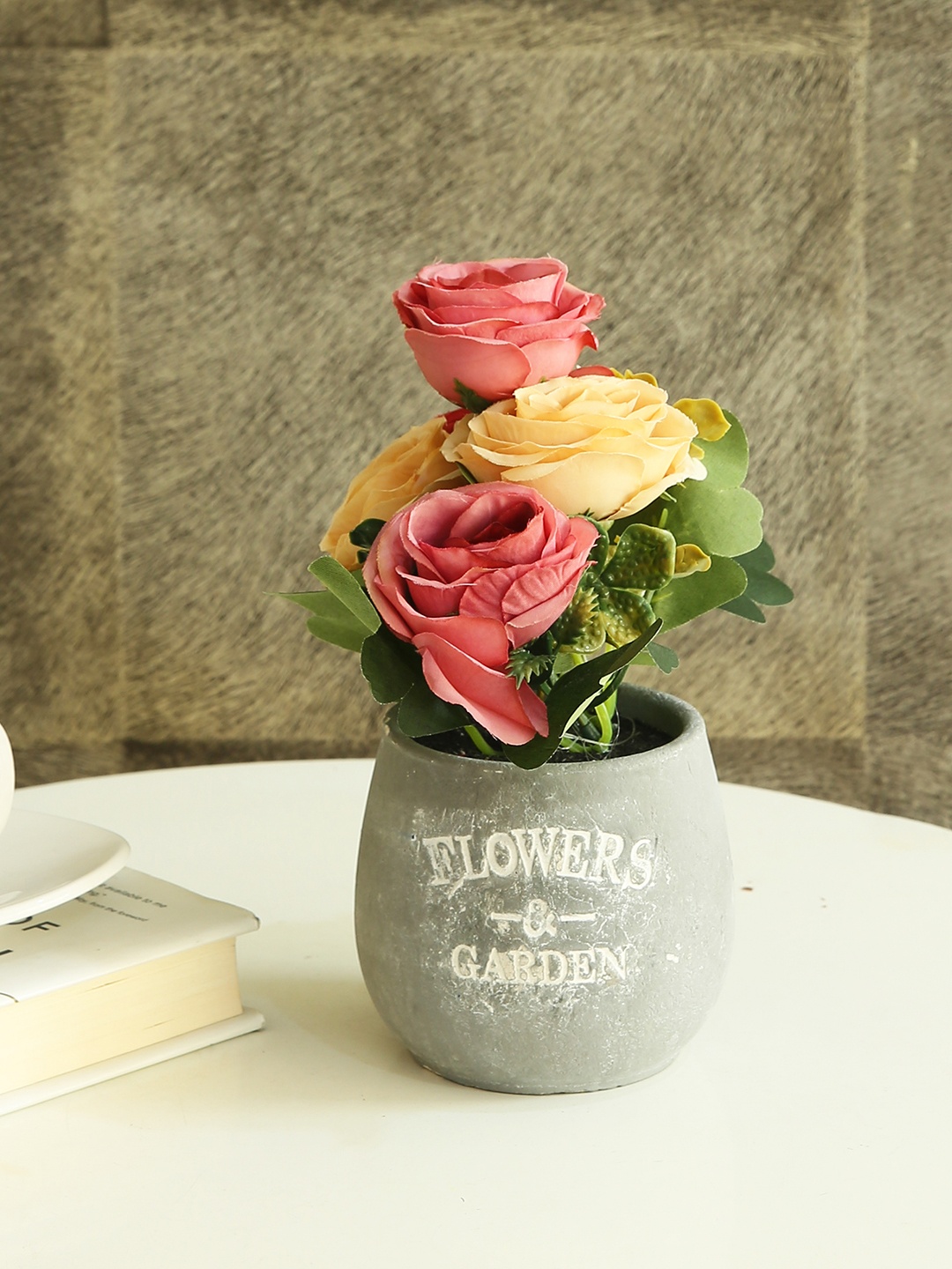 TIED RIBBONS Red & Yellow Decorative Rose Artificial Flowers and Plants With Ceramic Pot
TIED RIBBONS Red & Yellow Decorative Rose Artificial Flowers and Plants With Ceramic Pot