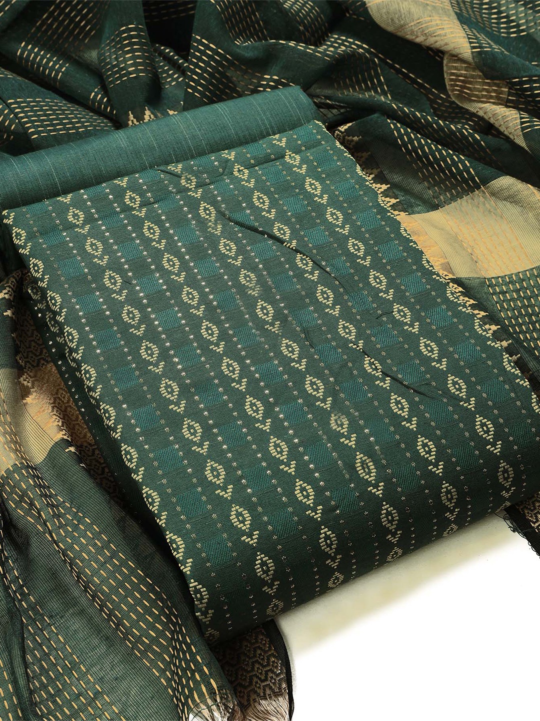 Sun Fashion And Lifestyle Ethnic Motifs Woven Design Unstitched Dress Material, Green
Sun Fashion And Lifestyle Ethnic Motifs Woven Design Unstitched Dress Material, Green