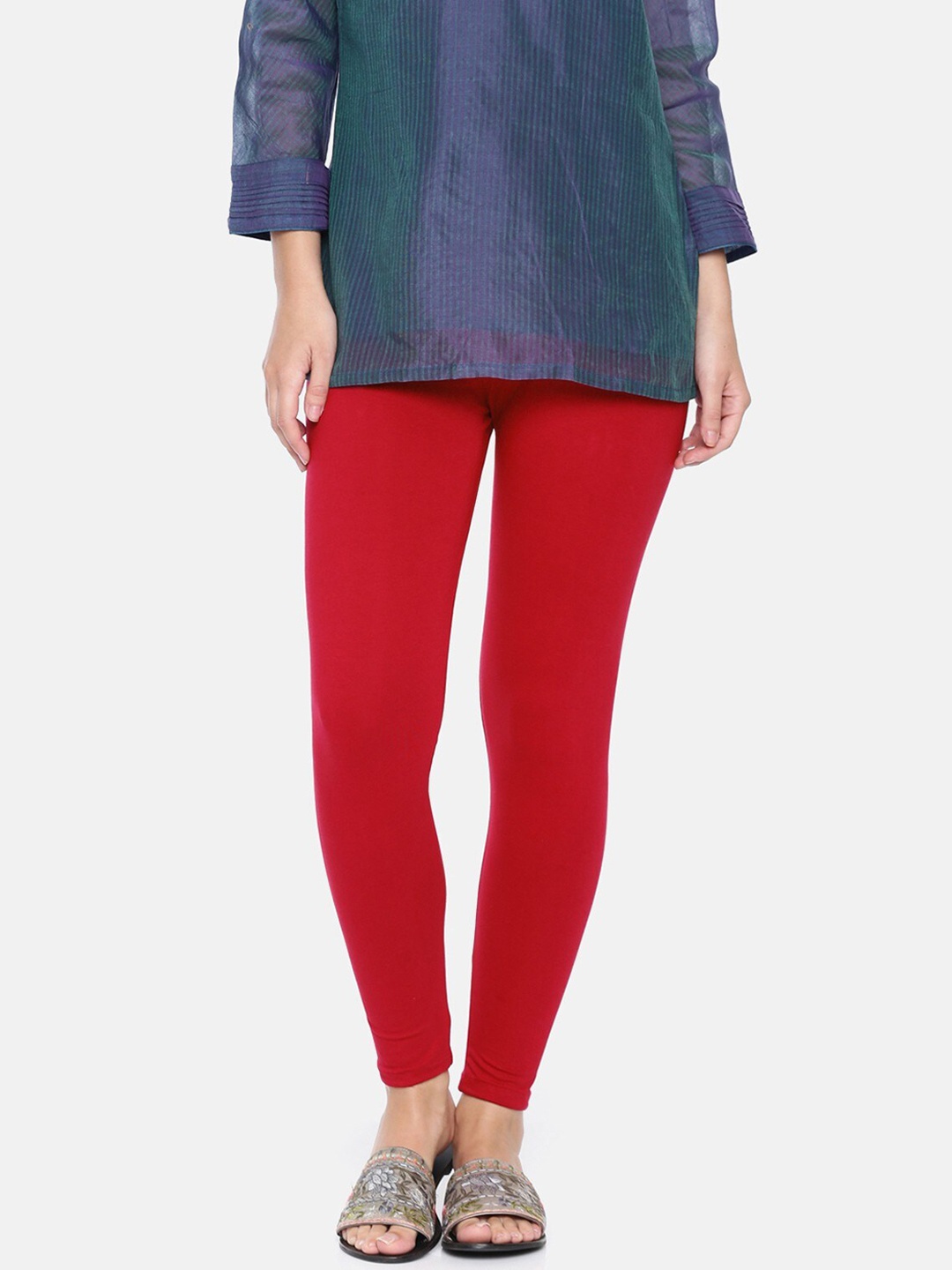 FUBAR Ankle Length Leggings, Red
