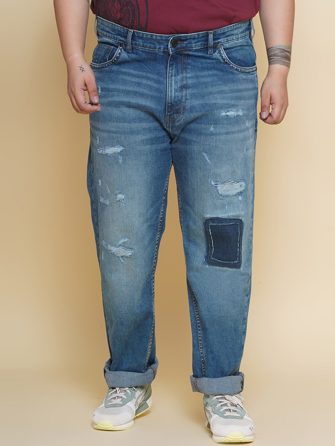 John Pride Men Jean Regular Fit Mid-Rise Mildly Distressed Cotton Stretchable Jeans, Blue
John Pride Men Jean Regular Fit Mid-Rise Mildly Distressed Cotton Stretchable Jeans, Blue