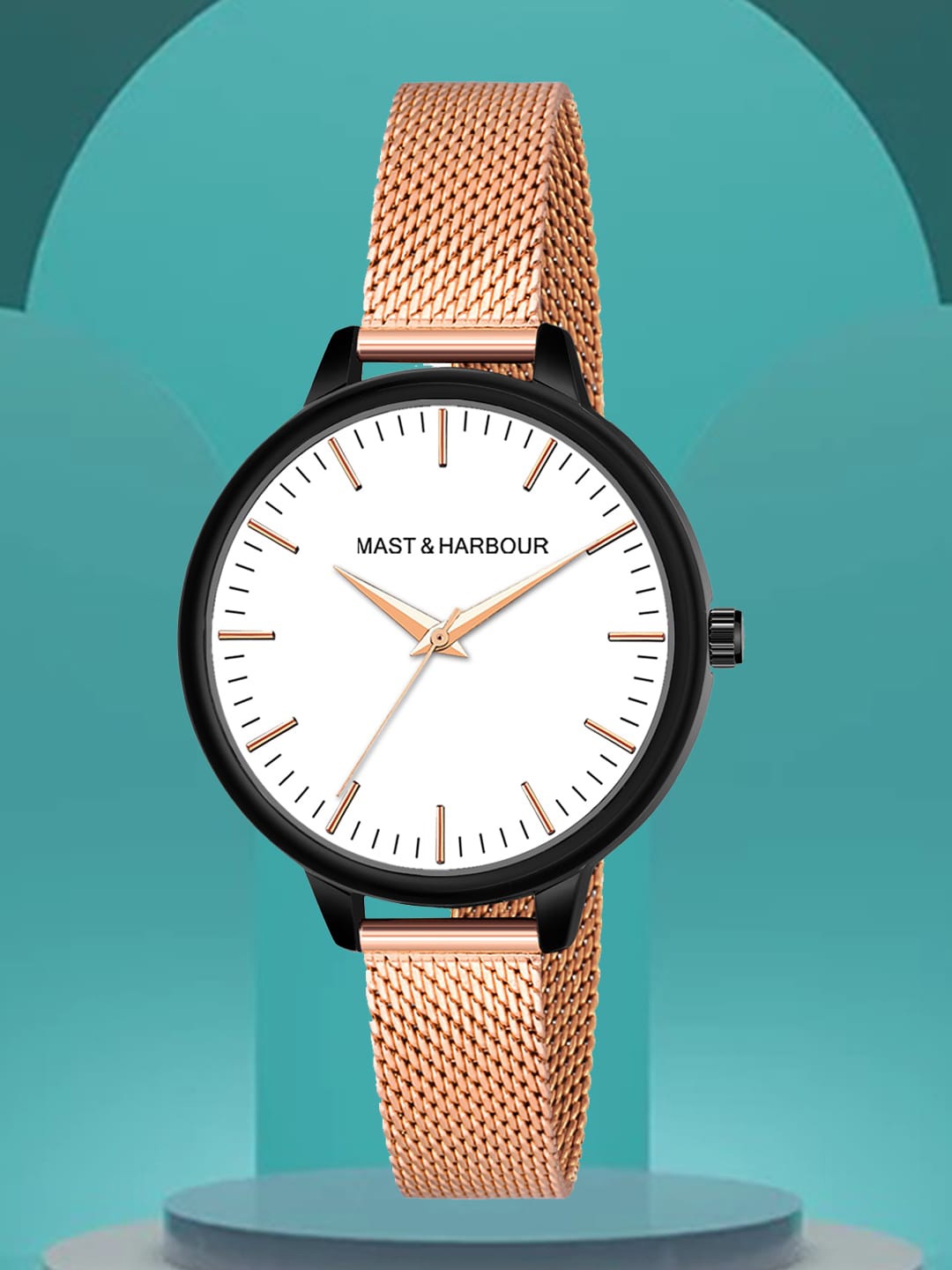 Mast & Harbour Women Textured Dial & Stainless Steel Straps Analogue Watch HOBMH-225L-RG, Rose gold
Mast & Harbour Women Textured Dial & Stainless Steel Straps Analogue Watch HOBMH-225L-RG, Rose gold