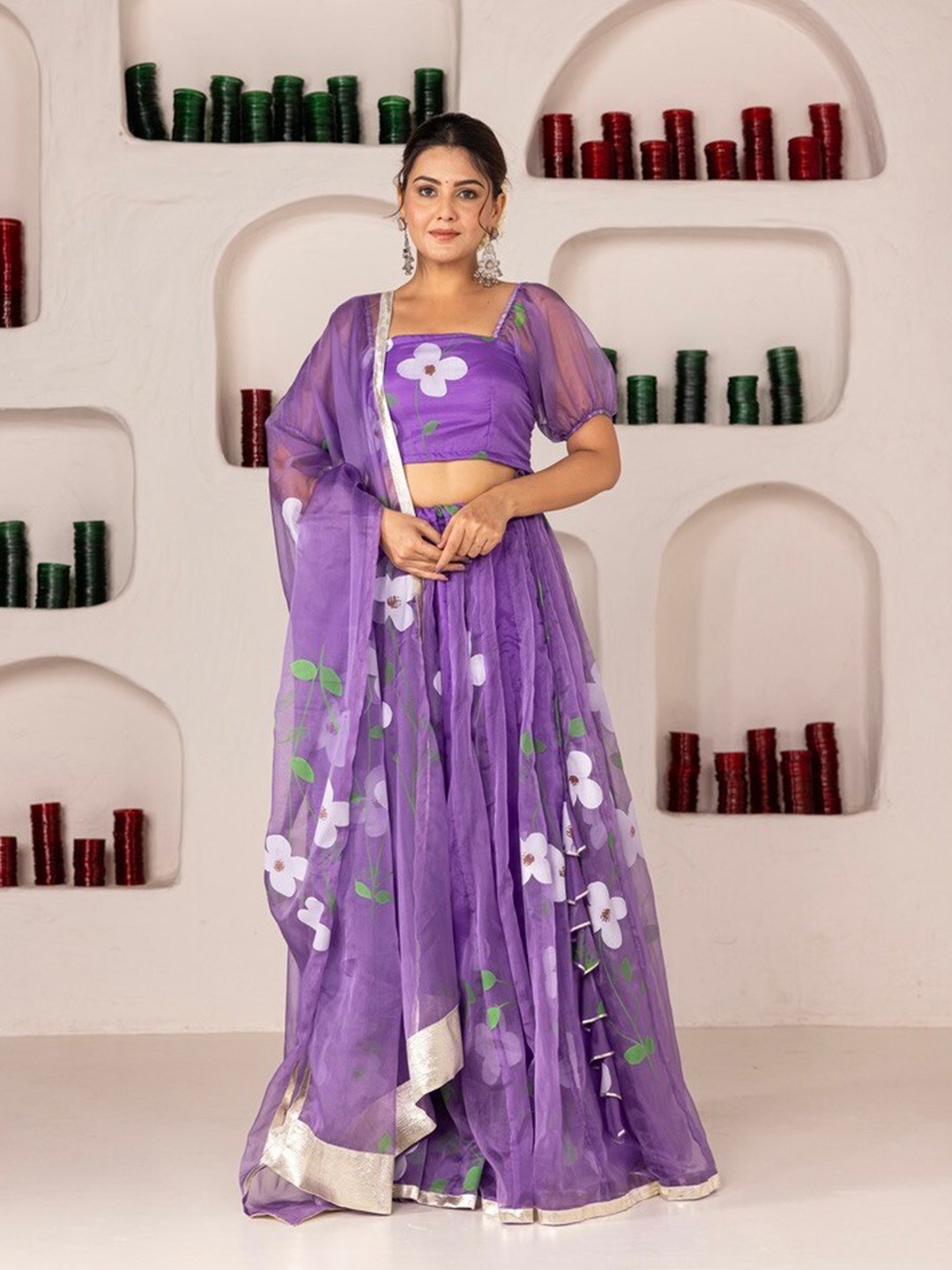 OneWe Printed Gotta Patti Organza Ready To Wear Lehenga & Blouse With Dupatta, Purple
OneWe Printed Gotta Patti Organza Ready To Wear Lehenga & Blouse With Dupatta, Purple