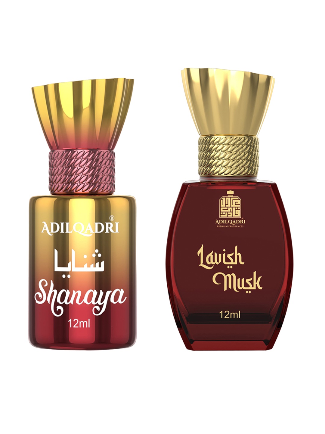 ADILQADRI Set of Shanaya & Lavish Musk Alcohol Free Roll-On Attar Perfume - 12 ml each, Maroon
ADILQADRI Set of Shanaya & Lavish Musk Alcohol Free Roll-On Attar Perfume - 12 ml each, Maroon