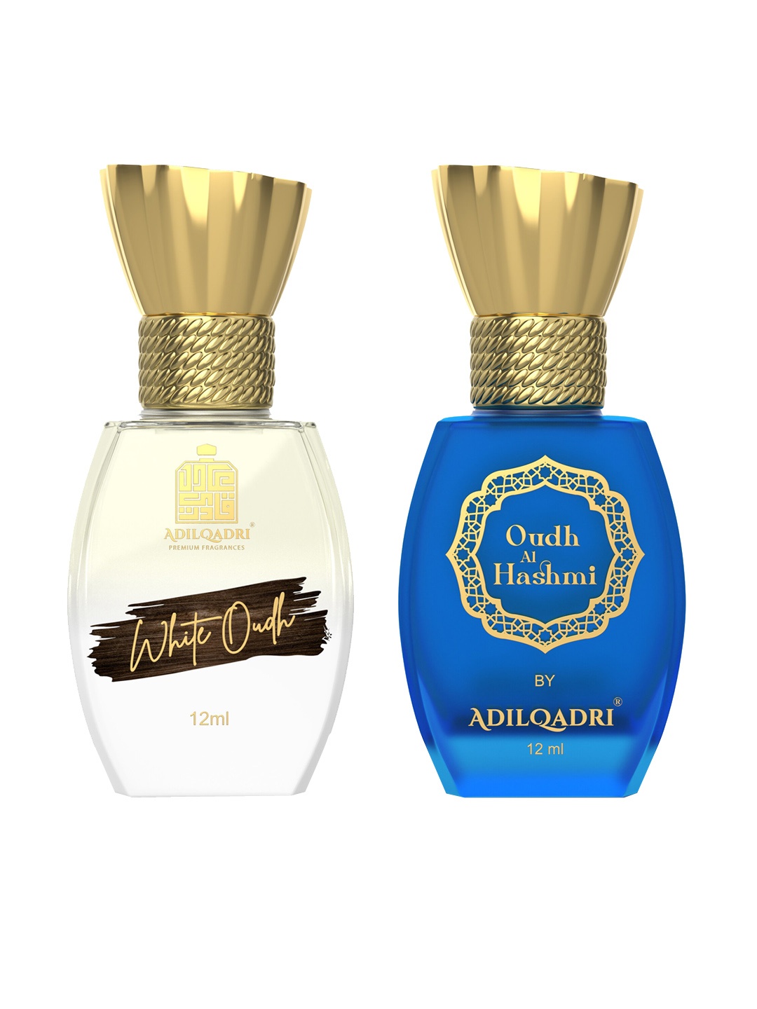 ADILQADRI Set of White Oudh & Oudh Al Hashmi Alcohol Free Roll-On Attar - 12 ml each, Blue
ADILQADRI Set of White Oudh & Oudh Al Hashmi Alcohol Free Roll-On Attar - 12 ml each, Blue