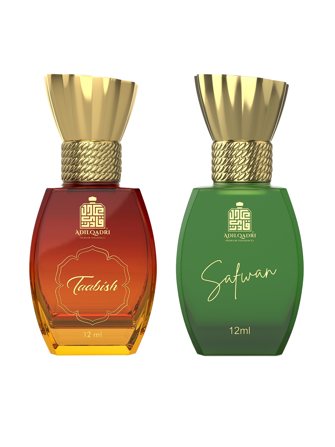 ADILQADRI Set of Taabish & Safwan Alcohol Free Roll-On Attar Perfume - 12 ml each, Orange
ADILQADRI Set of Taabish & Safwan Alcohol Free Roll-On Attar Perfume - 12 ml each, Orange