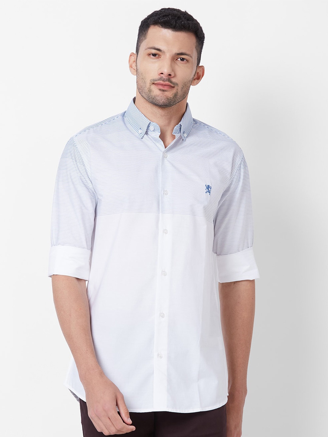 GIORDANO Slim Fit Horizontal Striped Button Down Collar Pure Cotton Casual Shirt, Blue
GIORDANO Slim Fit Horizontal Striped Button Down Collar Pure Cotton Casual Shirt, Blue