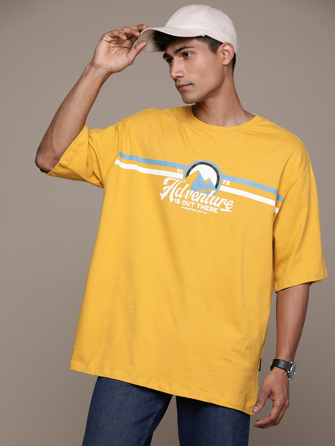 The Roadster Lifestyle Co. Typography Printed Drop-Shoulder Sleeves Pure Cotton T-shirt, Yellow
The Roadster Lifestyle Co. Typography Printed Drop-Shoulder Sleeves Pure Cotton T-shirt, Yellow