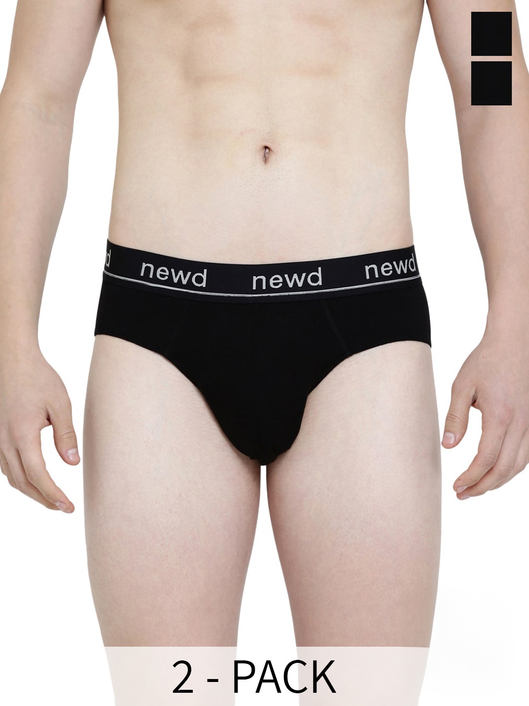 NEWD Pack Of 2 Typography Printed Label Free Basic Briefs NBP8-N.GREY-C2-S, Black
NEWD Pack Of 2 Typography Printed Label Free Basic Briefs NBP8-N.GREY-C2-S, Black