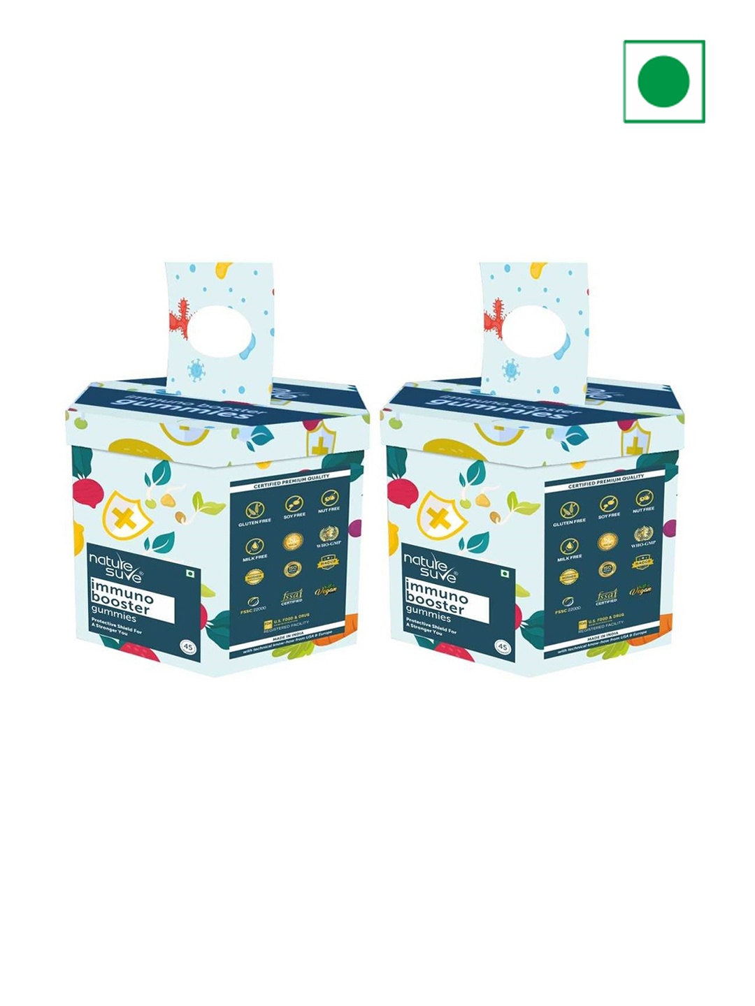 Nature Sure Set Of 2 Immuno Booster Daily Gummies For Natural Immunity - 45 Gummies Each, Blue
Nature Sure Set Of 2 Immuno Booster Daily Gummies For Natural Immunity - 45 Gummies Each, Blue