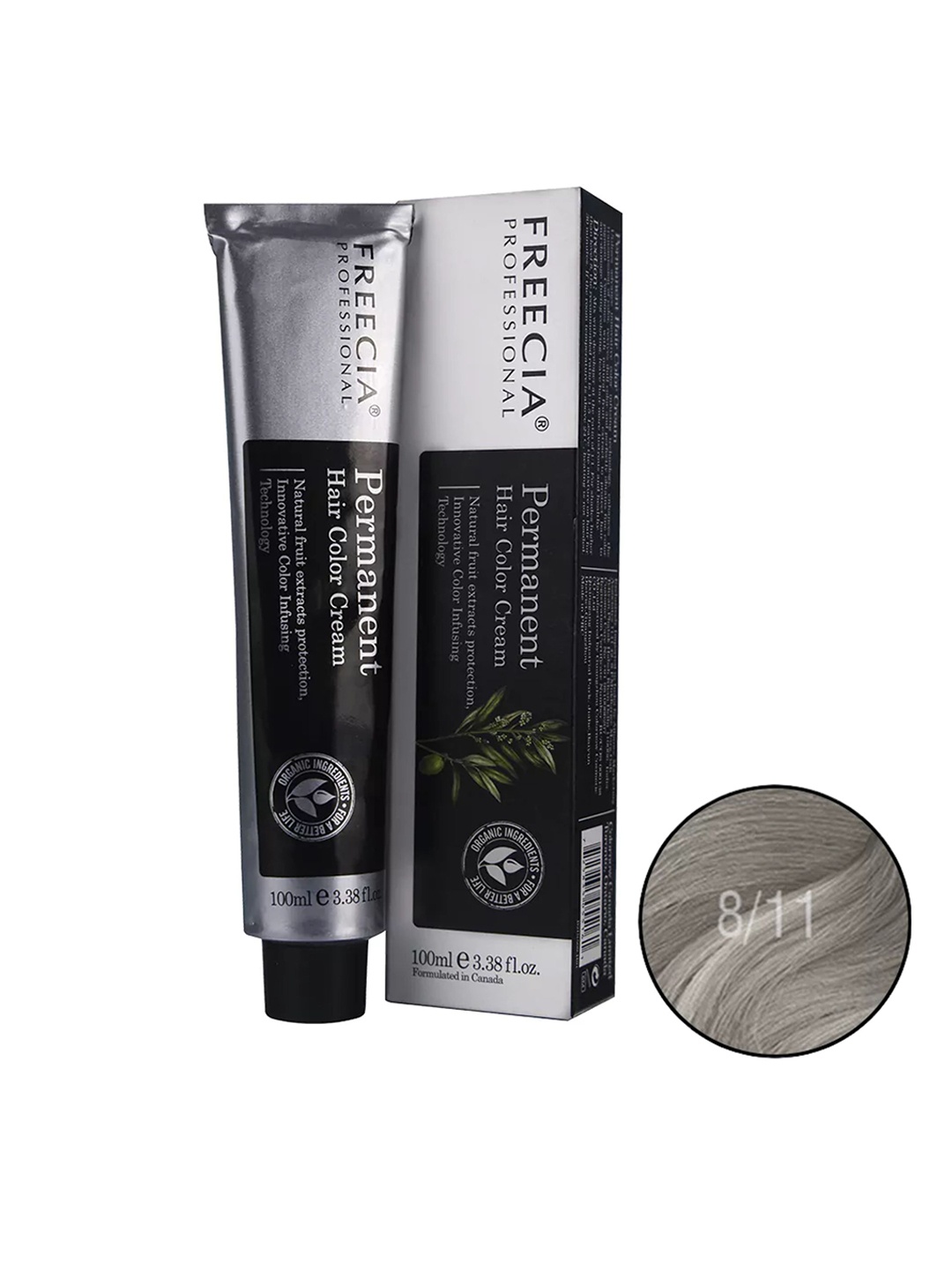 FREECIA Professional Permanent Hair Color Cream - 100ml - Light Metallic Ash Blond 8.11, Black
FREECIA Professional Permanent Hair Color Cream - 100ml - Light Metallic Ash Blond 8.11, Black