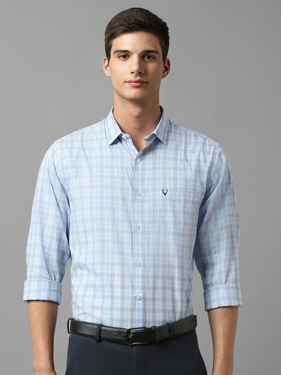 Allen Solly Checked Pure Cotton Formal Shirt, Blue
Allen Solly Checked Pure Cotton Formal Shirt, Blue