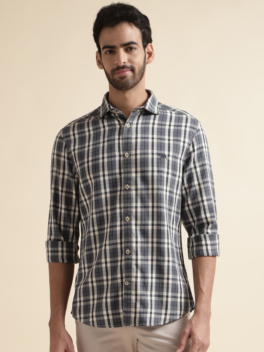Andamen Premium Slim Fit Tartan Checked Twill Weave Pure Cotton Casual Shirt, Navy blue
Andamen Premium Slim Fit Tartan Checked Twill Weave Pure Cotton Casual Shirt, Navy blue