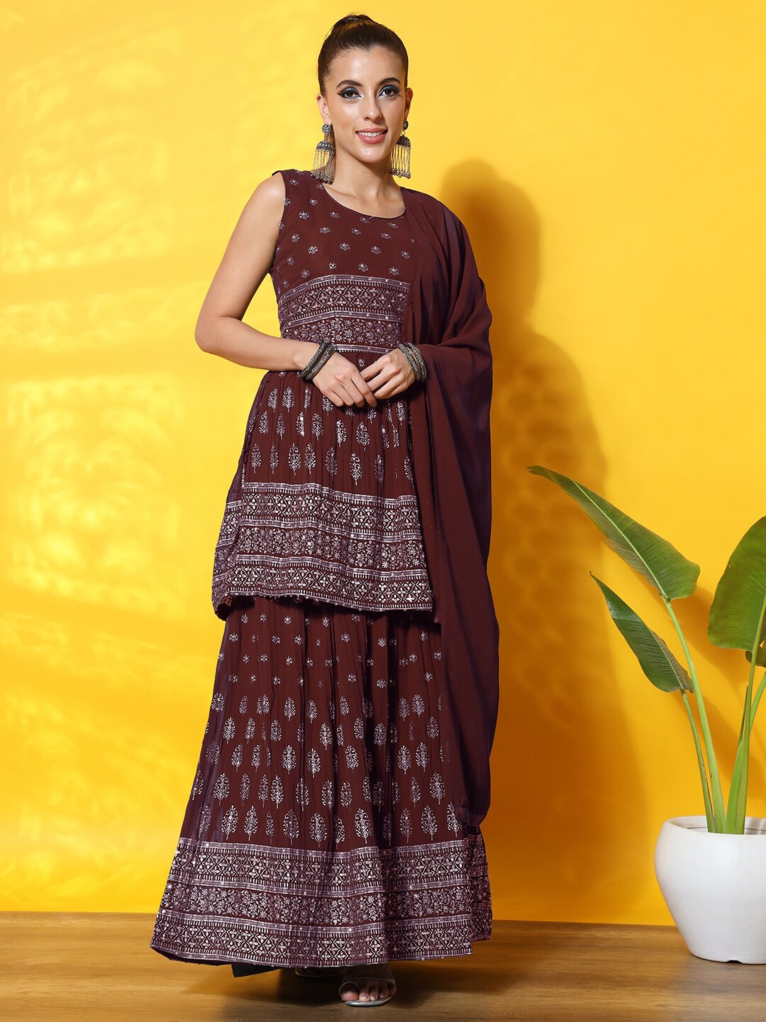 Chhabra 555 Foil Printed Lehenga Choli, Red