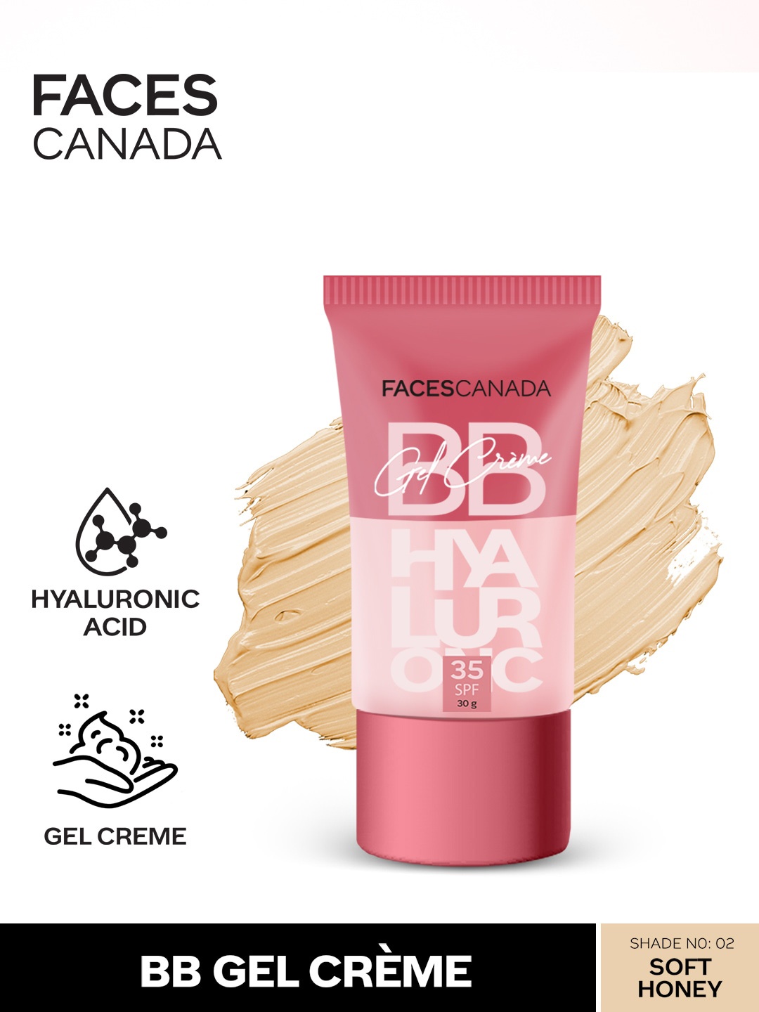 FACES CANADA Lightweight BB Gel Cream With Hyaluronic Acid - 30g - Soft Honey 02, Beige
FACES CANADA Lightweight BB Gel Cream With Hyaluronic Acid - 30g - Soft Honey 02, Beige