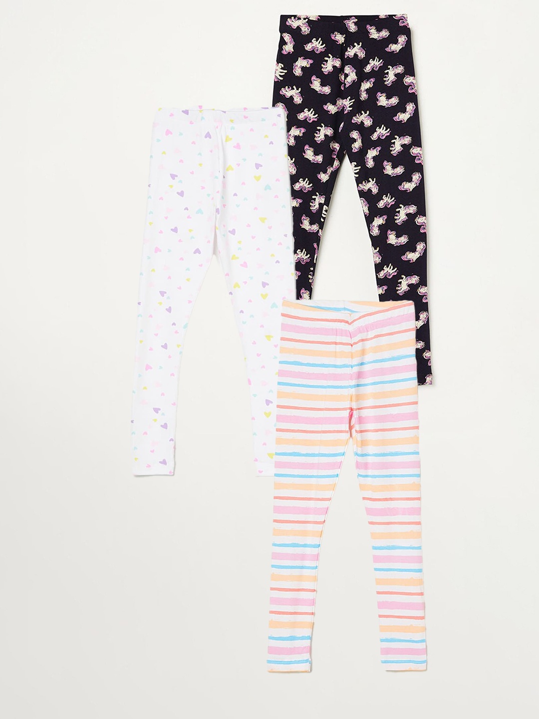 Fame Forever by Lifestyle Girls Pack Of 3 Printed Pure Cotton Ankle Length Leggings, White
Fame Forever by Lifestyle Girls Pack Of 3 Printed Pure Cotton Ankle Length Leggings, White