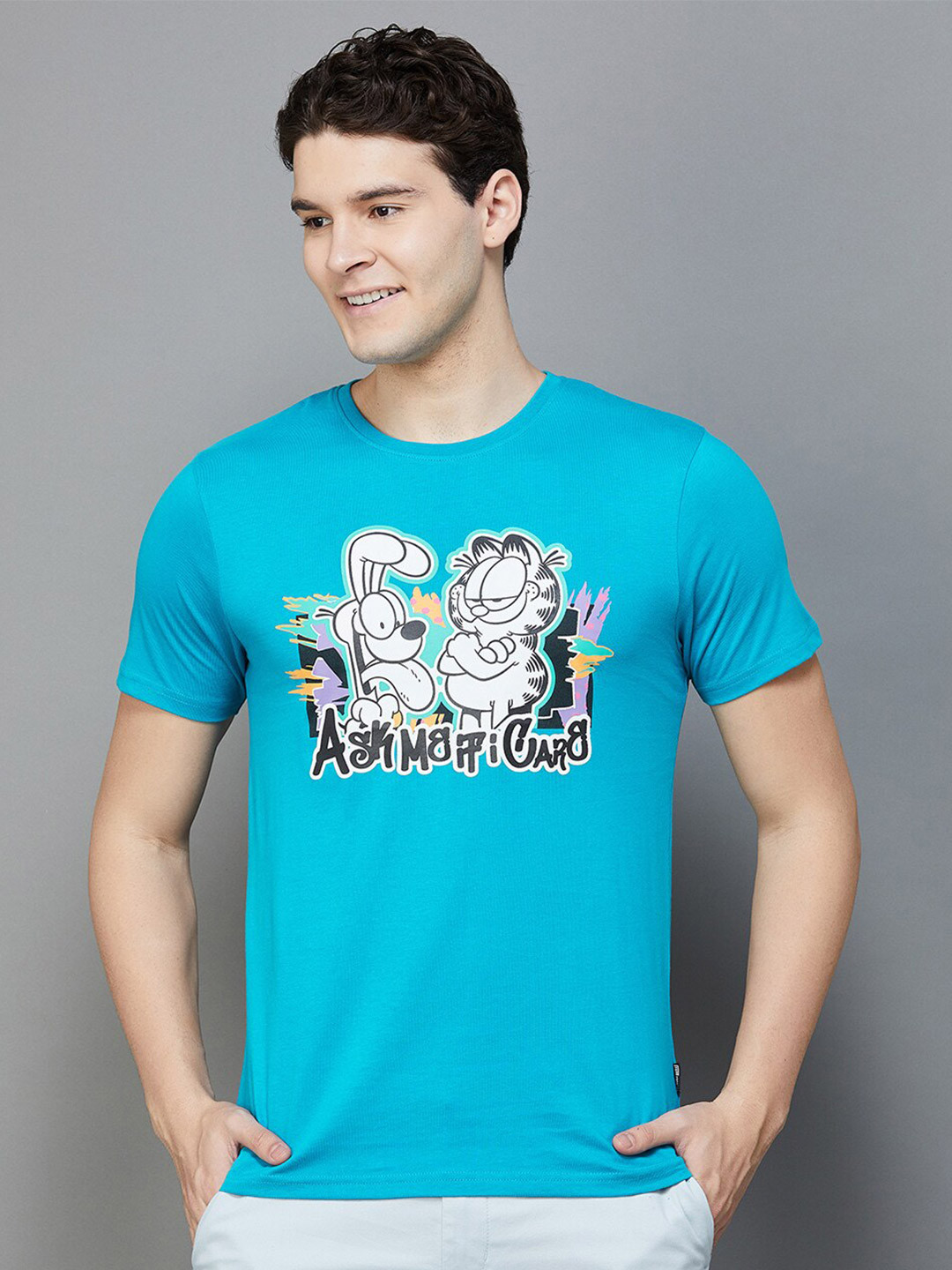 Fame Forever by Lifestyle Garfield Printed Round Neck Casual Knitted Cotton T-shirt, Turquoise blue
Fame Forever by Lifestyle Garfield Printed Round Neck Casual Knitted Cotton T-shirt, Turquoise blue