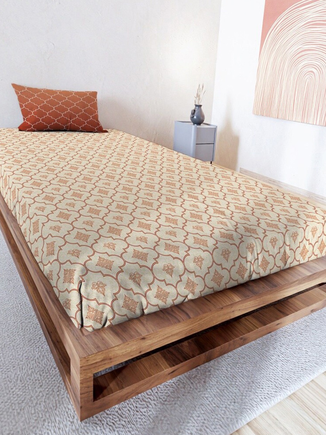 MAYFAIR HOMES LONDON Rushmoor Cream Cotton 144 TC Single Bedsheet with 1 Pillow Cover
MAYFAIR HOMES LONDON Rushmoor Cream Cotton 144 TC Single Bedsheet with 1 Pillow Cover