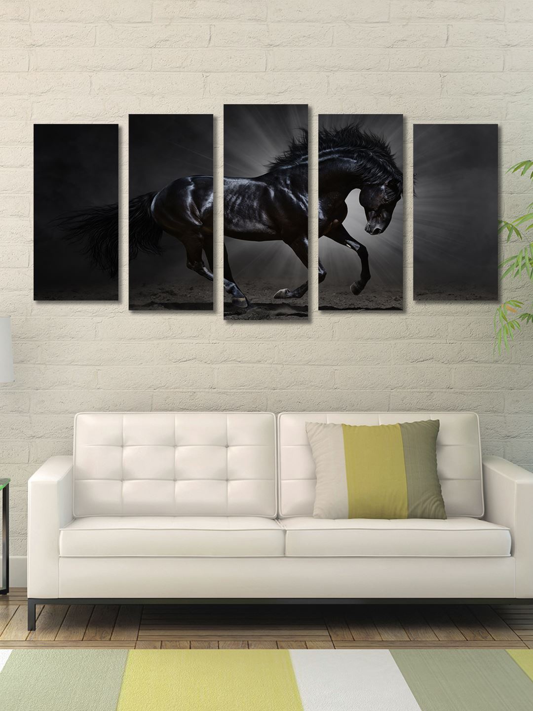 999Store Black & Grey Set of 5 Wall Art
