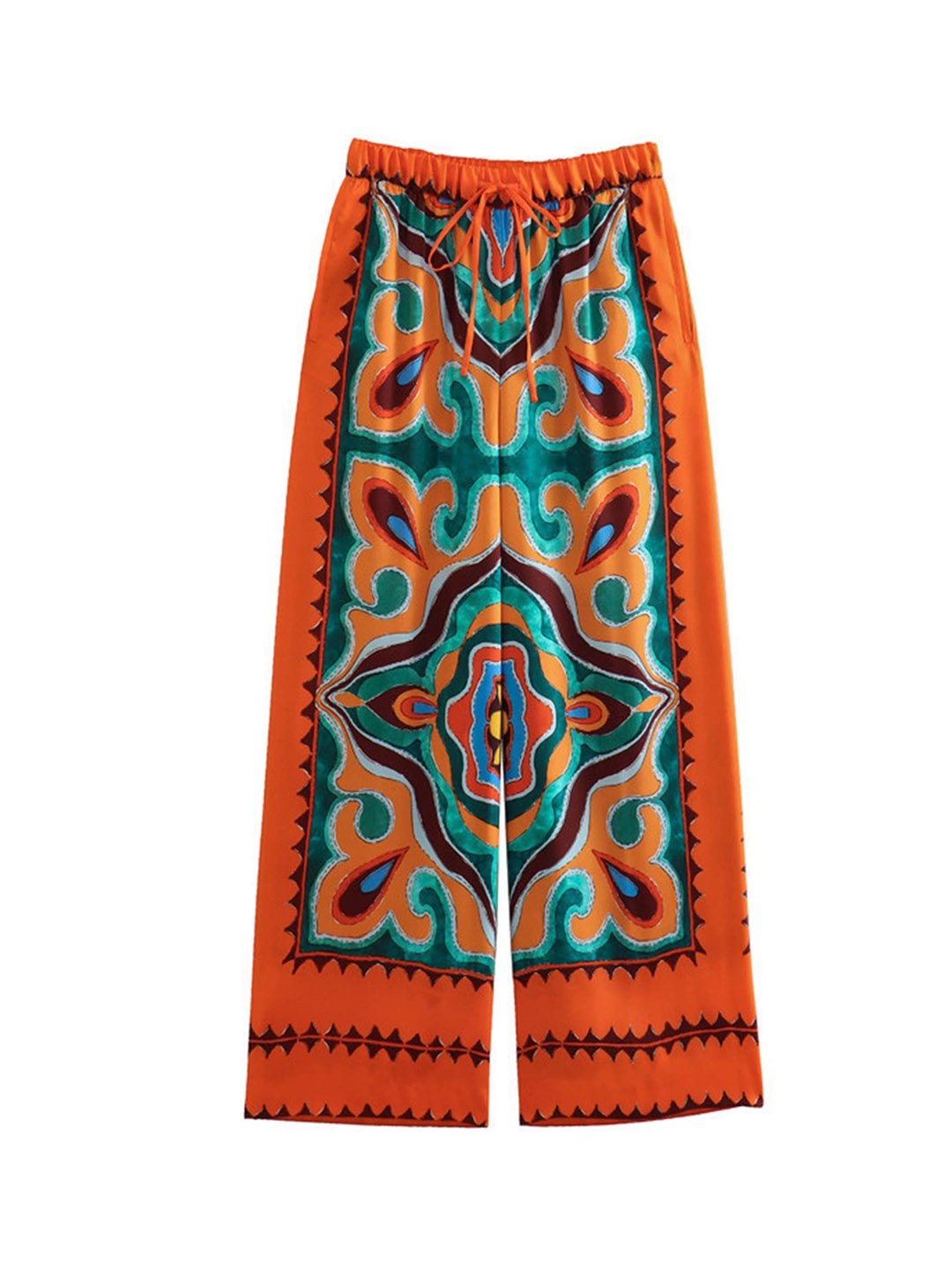 LULU & SKY Women Ethnic Motifs Printed Wide Straight Fit High-Rise Parallel Trousers, Green
LULU & SKY Women Ethnic Motifs Printed Wide Straight Fit High-Rise Parallel Trousers, Green