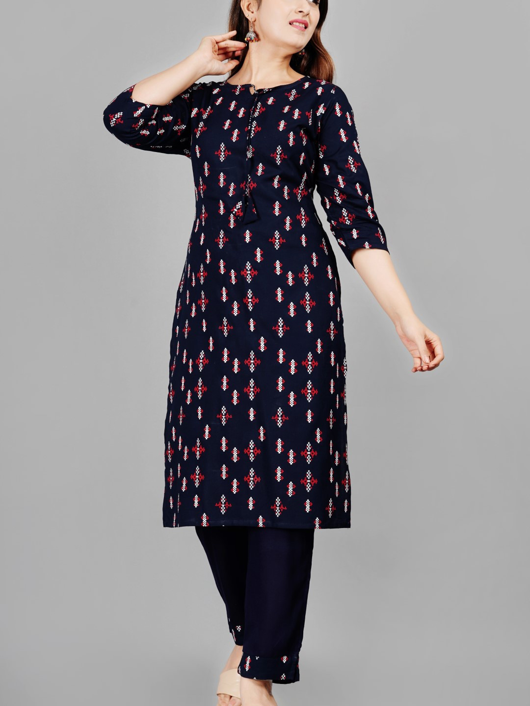 SIPET Women Blue Ethnic Motifs Printed Regular Kurta with Trousers 
SIPET Women Blue Ethnic Motifs Printed Regular Kurta with Trousers
