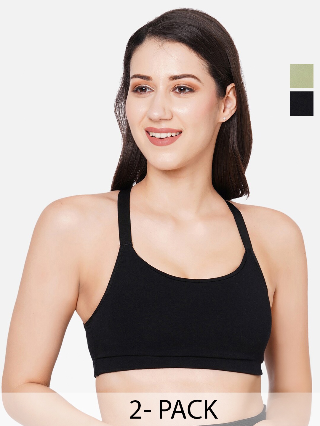 Inner Sense Pack of 2 Full Coverage Anti Odour Workout Bra With Anti Microbial, Green
Inner Sense Pack of 2 Full Coverage Anti Odour Workout Bra With Anti Microbial, Green