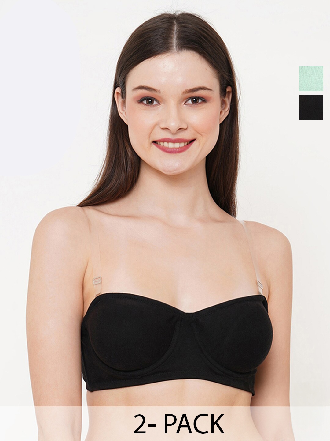 Inner Sense Pack of 2 Medium Coverage Anti Odour Balconette Bra With Anti Microbial, Green
Inner Sense Pack of 2 Medium Coverage Anti Odour Balconette Bra With Anti Microbial, Green