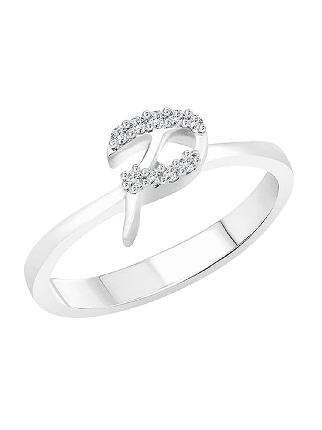 Vighnaharta Rhodium Plated Cubic Zirconia Stone Studded Alphabet P Finger Ring, Silver
Vighnaharta Rhodium Plated Cubic Zirconia Stone Studded Alphabet P Finger Ring, Silver