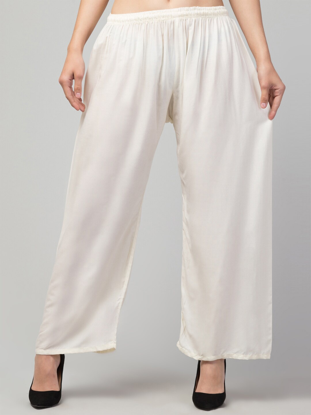 Trend Level Women Wide Leg Palazzos, Off white