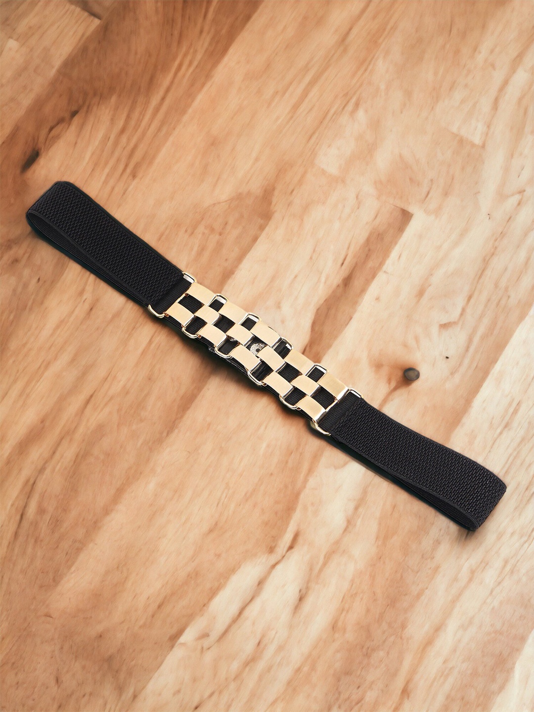 ZORO Women Textured Canvas Slim Belt, Black