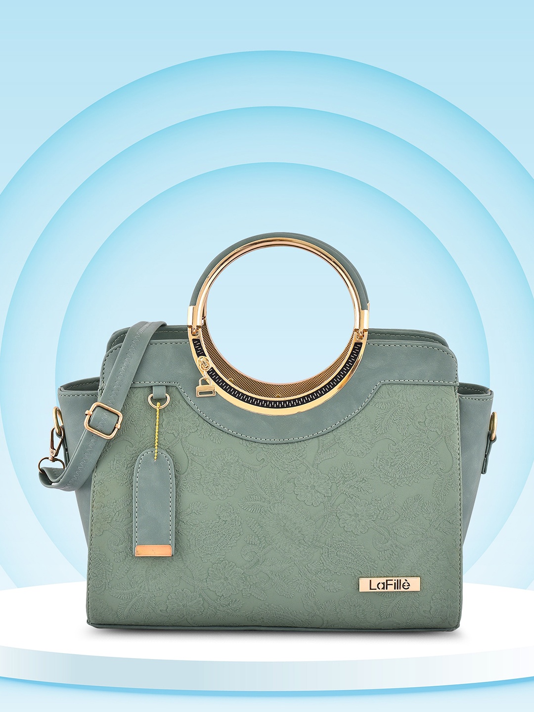 LaFille Structured Handheld Bag, Green