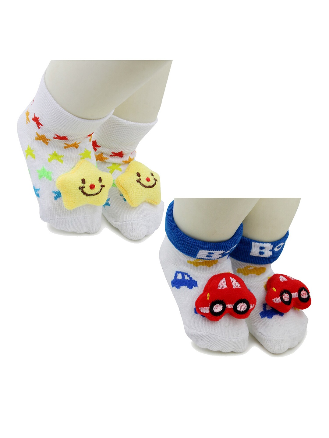 BAESD Infants Pack Of 2 Applique Detail Anti-Skid Stretchable Ankle Length Socks, White
BAESD Infants Pack Of 2 Applique Detail Anti-Skid Stretchable Ankle Length Socks, White