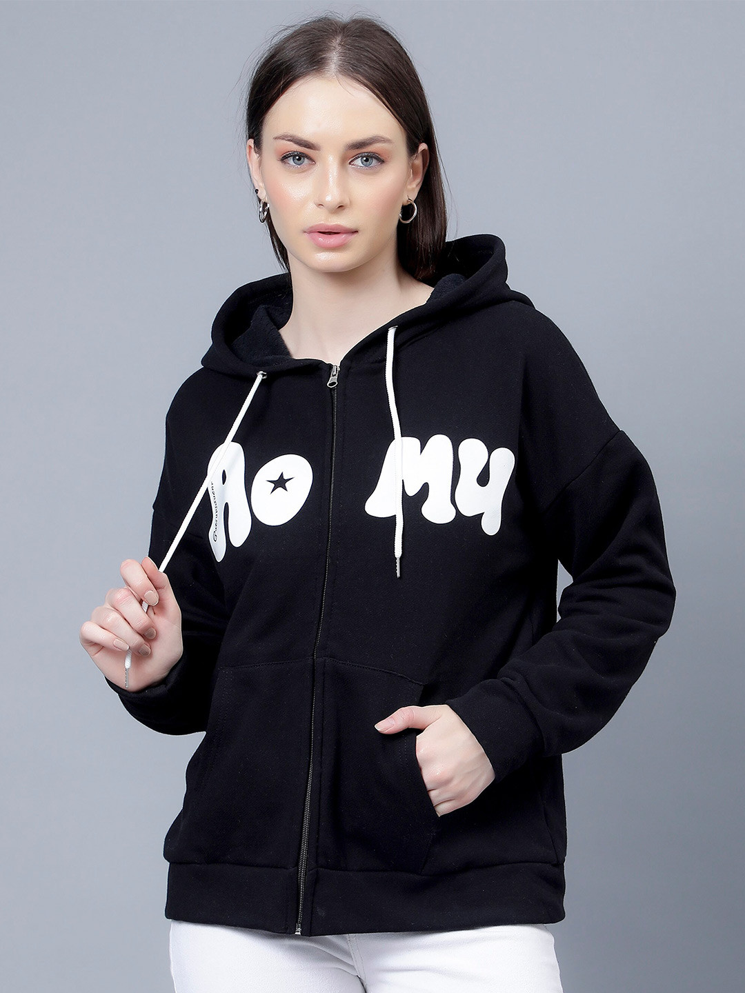 Steele Typography Printed Hooded Long Sleeve Cotton Front-Open Sweatshirt, Black
Steele Typography Printed Hooded Long Sleeve Cotton Front-Open Sweatshirt, Black