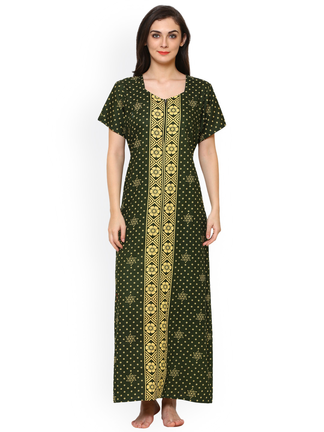Klamotten Green & Yellow Printed Nightdress 242_G24
Klamotten Green & Yellow Printed Nightdress 242_G24