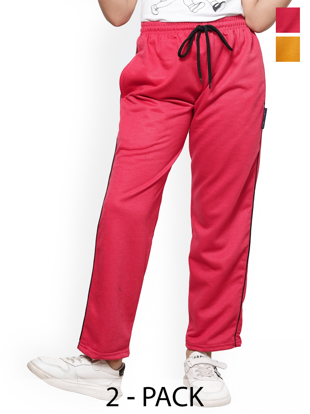 IndiWeaves Girls Pack Of 2 Mid-Rise Fleece Track Pants, Pink
IndiWeaves Girls Pack Of 2 Mid-Rise Fleece Track Pants, Pink