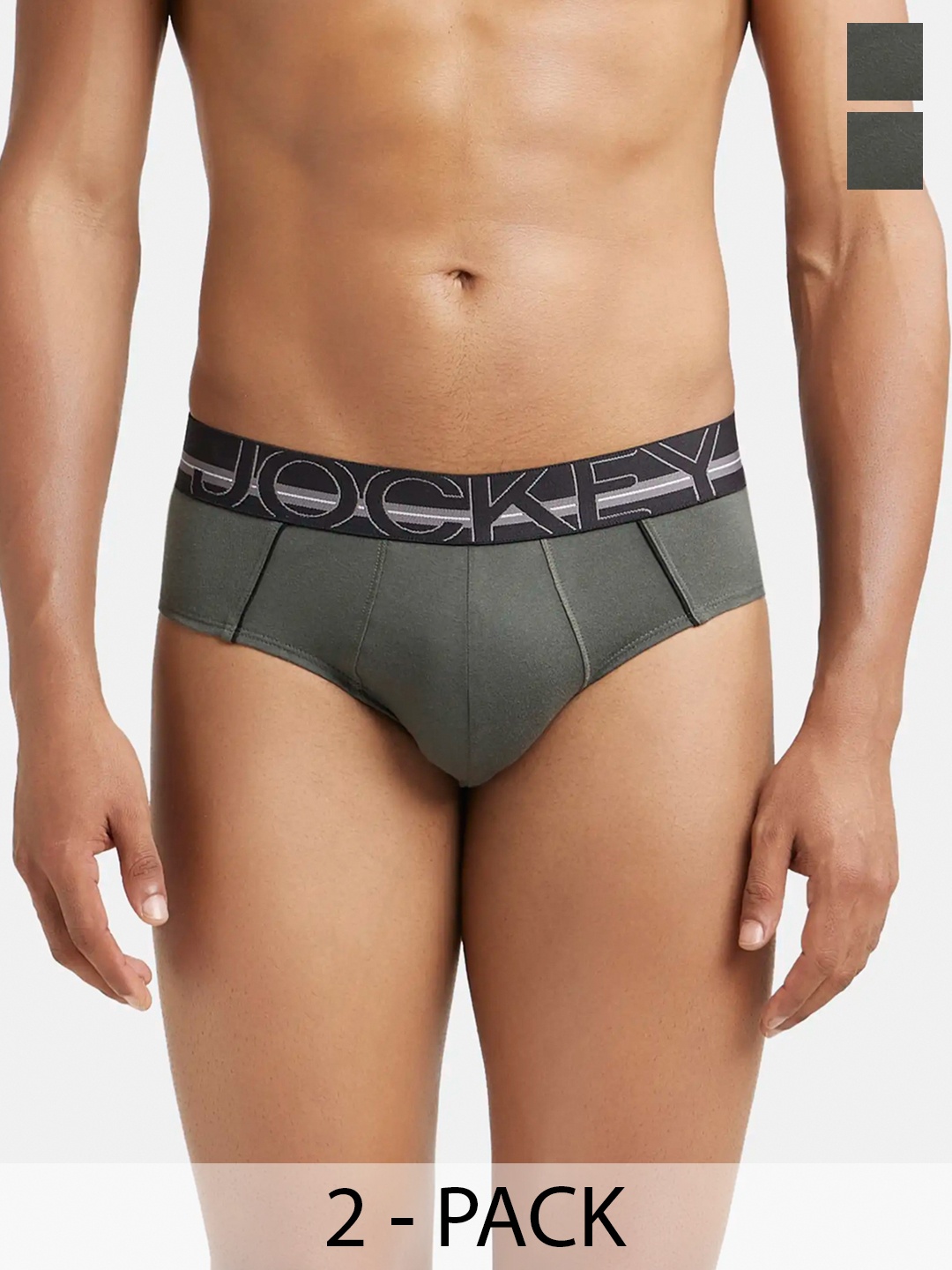 Jockey Pack Of 2 Super Combed Cotton Solid Brief with Ultrasoft Waistband-US14, Olive
Jockey Pack Of 2 Super Combed Cotton Solid Brief with Ultrasoft Waistband-US14, Olive