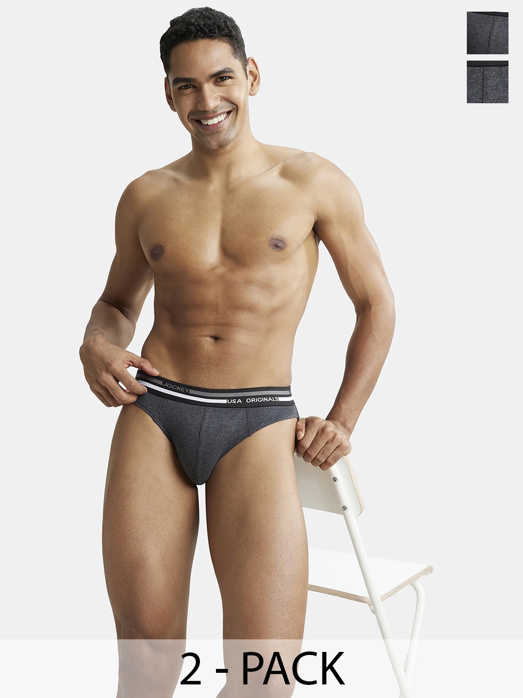 Jockey Pack Of 2 Super Combed Cotton Solid Brief with Ultrasoft Waistband-US49, Black
Jockey Pack Of 2 Super Combed Cotton Solid Brief with Ultrasoft Waistband-US49, Black