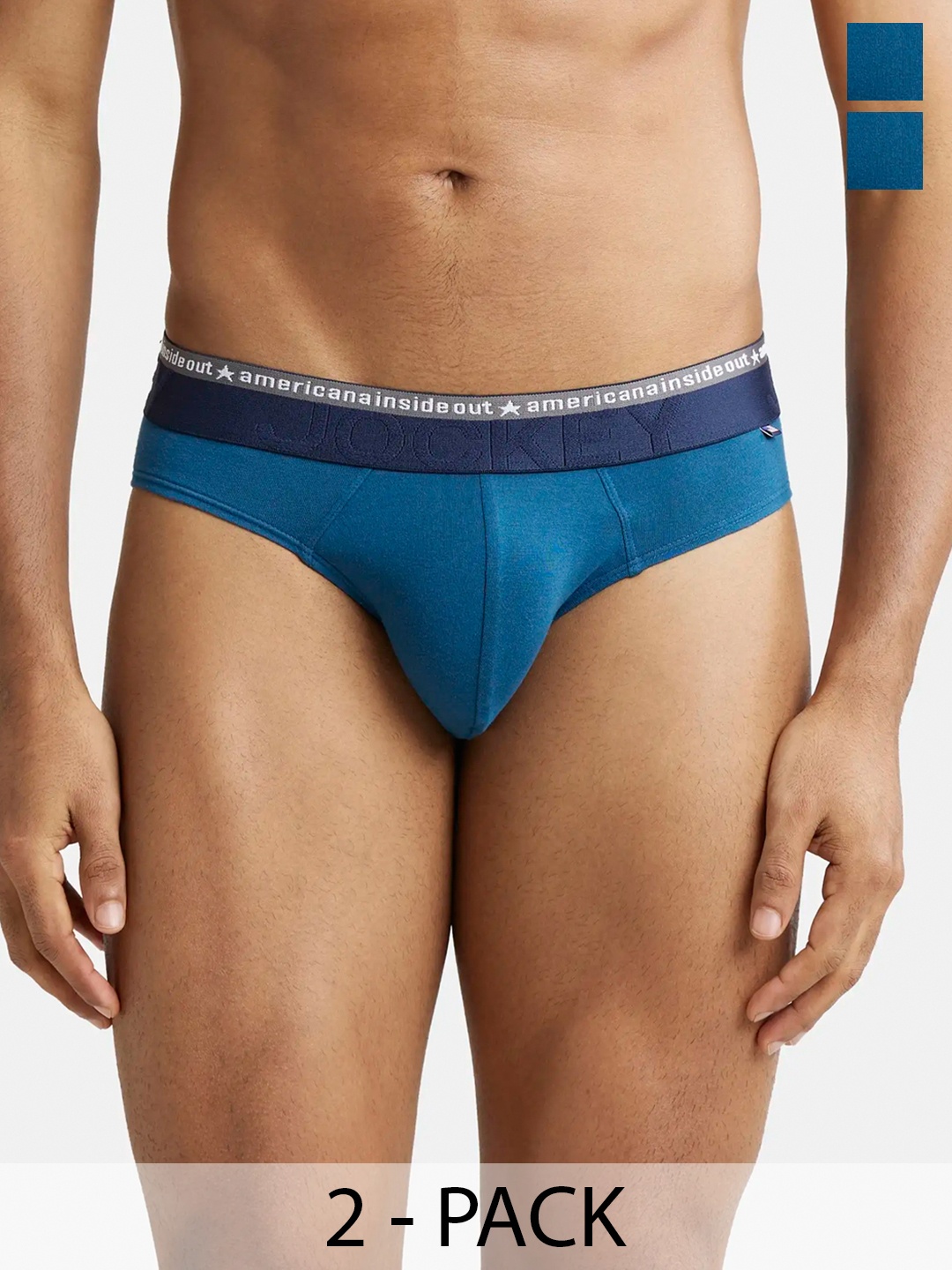 Pack Of 2 Super Combed Cotton Stretch Solid Brief with Ultrasoft Waistband-US59, Teal
Pack Of 2 Super Combed Cotton Stretch Solid Brief with Ultrasoft Waistband-US59, Teal