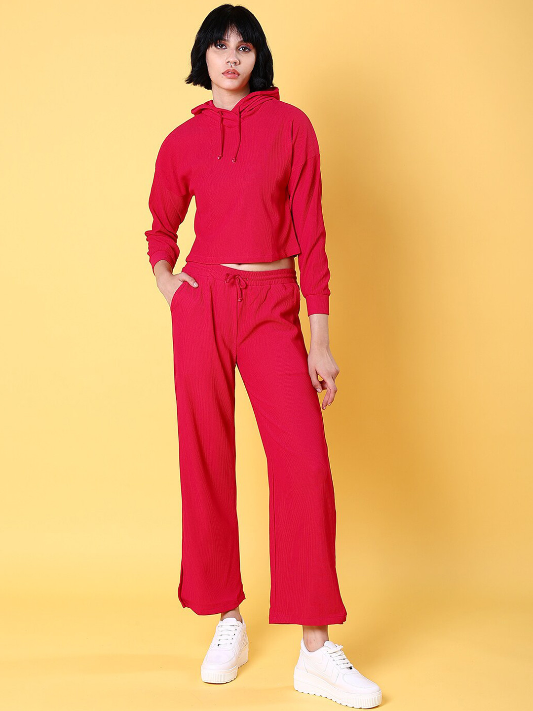 Freehand by The Indian Garage Co Pink Striped Hooded Sweatshirt With Trousers
Freehand by The Indian Garage Co Pink Striped Hooded Sweatshirt With Trousers