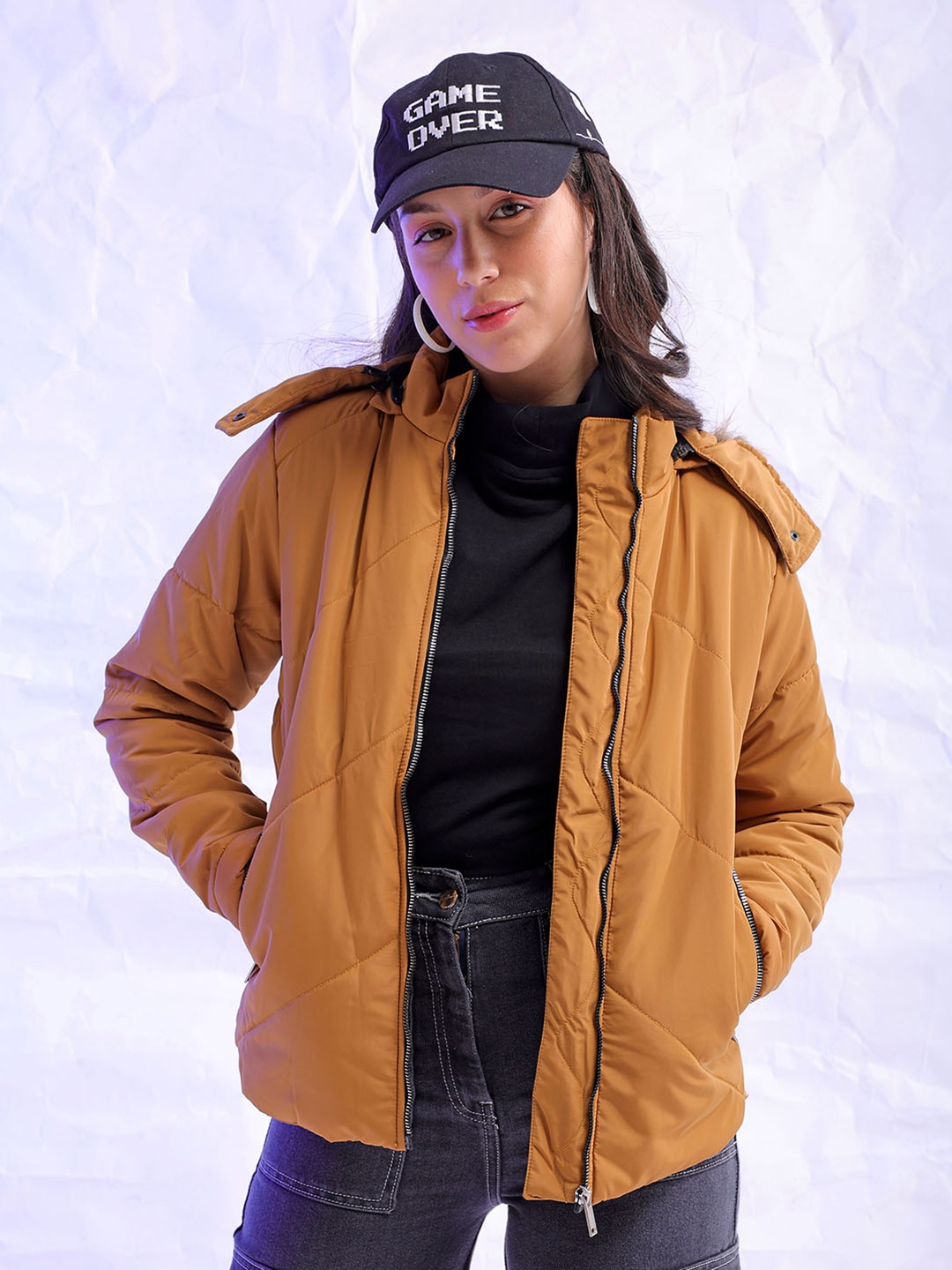 Freehand by The Indian Garage Co Camel Brown Lightweight Hooded Longline Puffer Jacket
Freehand by The Indian Garage Co Camel Brown Lightweight Hooded Longline Puffer Jacket