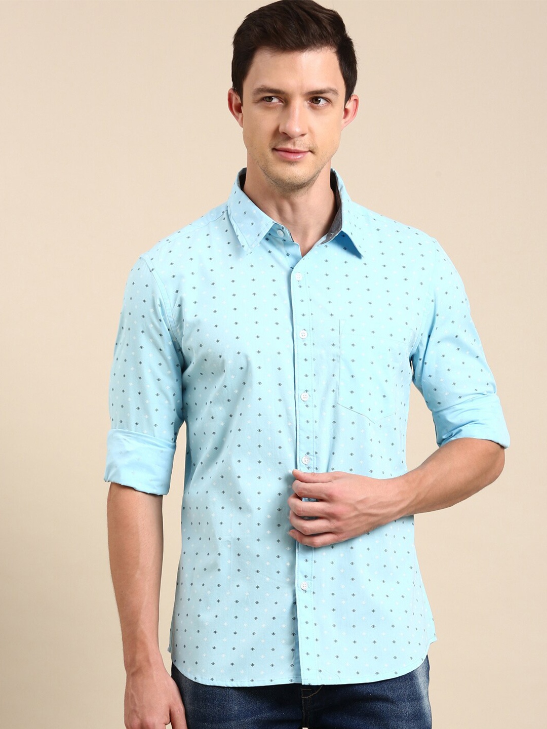 Joven Slim Fit Micro Ditsy Printed Spread Collar Long Sleeves Cotton Casual Shirt, Blue
Joven Slim Fit Micro Ditsy Printed Spread Collar Long Sleeves Cotton Casual Shirt, Blue