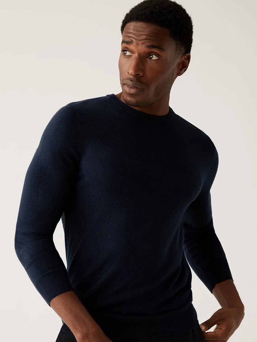 Marks & Spencer Round Neck Long Sleeve Acrylic Pullover Sweaters, Navy blue
Marks & Spencer Round Neck Long Sleeve Acrylic Pullover Sweaters, Navy blue