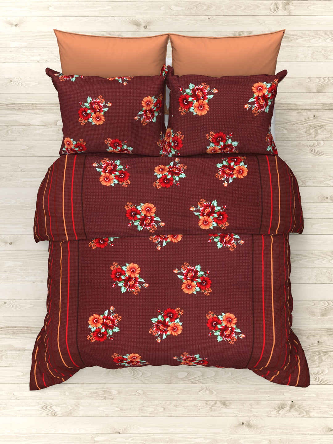 THE WHITE MOSS Coco Orange & Red Floral Cotton 160 TC King Bedsheet With 2 Pillow Covers
THE WHITE MOSS Coco Orange & Red Floral Cotton 160 TC King Bedsheet With 2 Pillow Covers