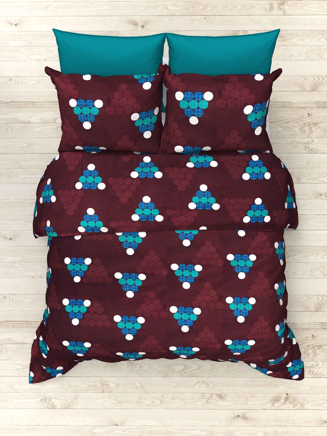 THE WHITE MOSS Coco Brown Geometric Cotton 160 TC King Bedsheet With 2 Pillow Covers
THE WHITE MOSS Coco Brown Geometric Cotton 160 TC King Bedsheet With 2 Pillow Covers