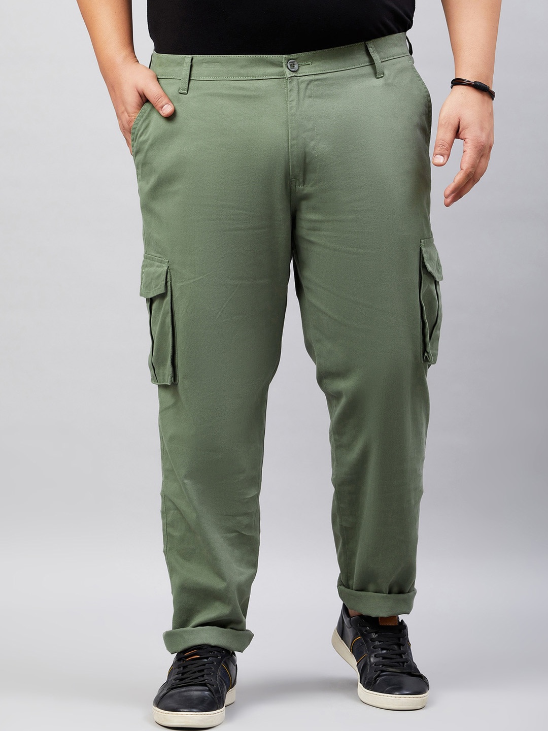 STUDIO NEXX Plus Size Men Relaxed Straight Leg Pure Cotton Straight Fit Cargos, Green
STUDIO NEXX Plus Size Men Relaxed Straight Leg Pure Cotton Straight Fit Cargos, Green