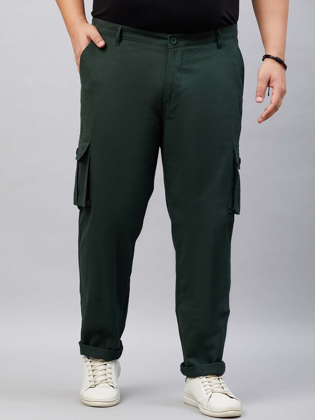 STUDIO NEXX Plus Size Men Relaxed Straight Leg Pure Cotton Straight Fit Cargos, Green
STUDIO NEXX Plus Size Men Relaxed Straight Leg Pure Cotton Straight Fit Cargos, Green